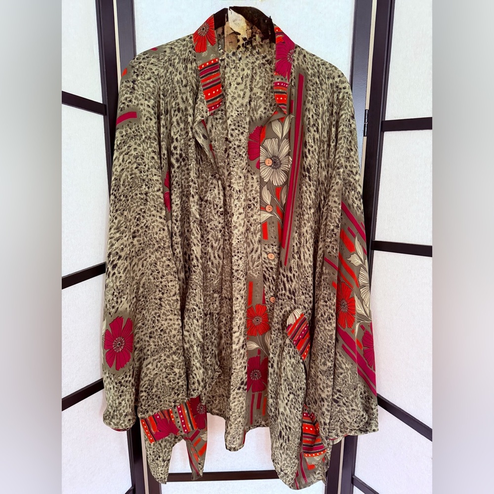 KB Silk Leopard Print Dylan Blouse